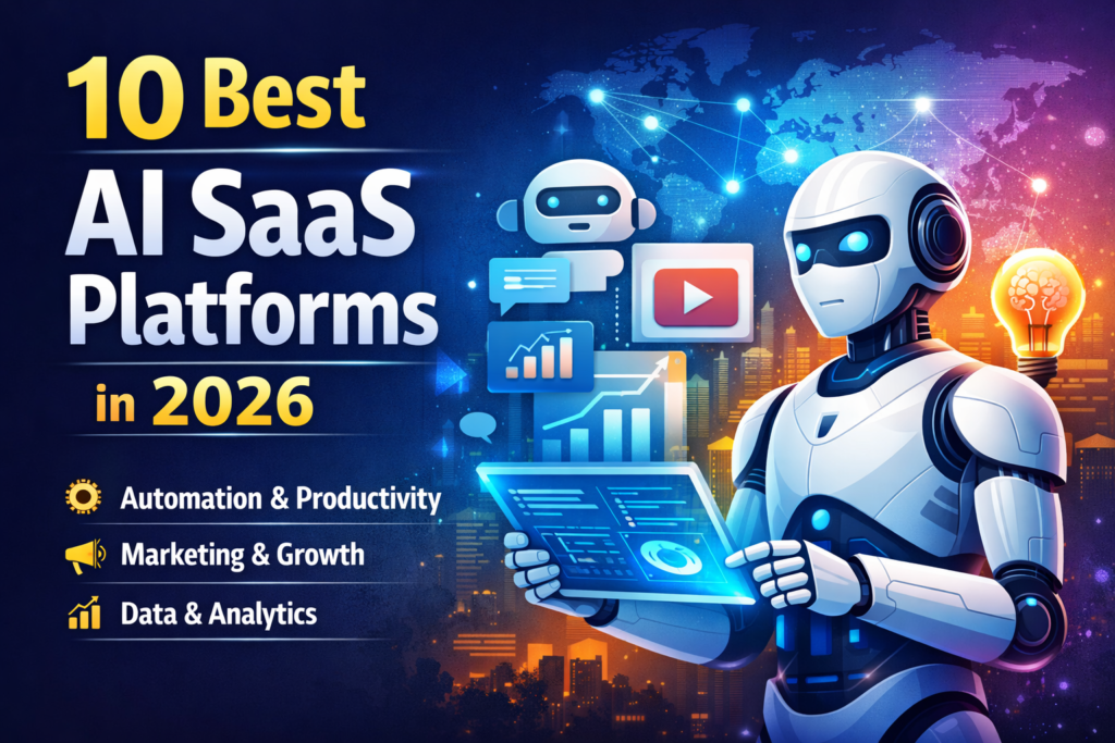 best AI SaaS platforms for automation productivity and business growth in 2026