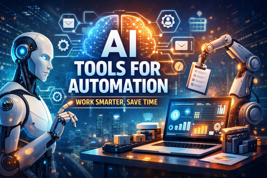 AI tools for automation dashboard with robot workflow automation technology